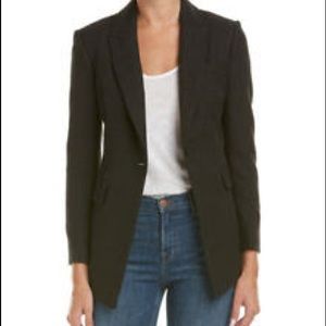 Theory Etiennette Blazer Black Canvas Size 6
